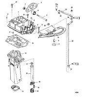 Выхлопная труба 2-Х ТАКТНОГО ПЛМ MERCURY 75 Серийный номер от 1B000000 и выше