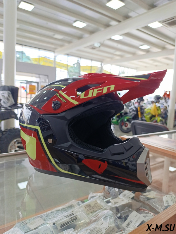 Шлем кроссовый HETOSHI UFD XD1-2 цв. Черно-бело-красный р. S Шлем кроссовый HETOSHI UFD XD1-2 цв. Черно-бело-красный р. S