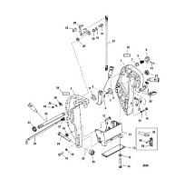 Зажимной кронштейн (ручной) 2-Х ТАКТНОГО ПЛМ MERCURY 55 Серийный номер от 0T980000 и выше