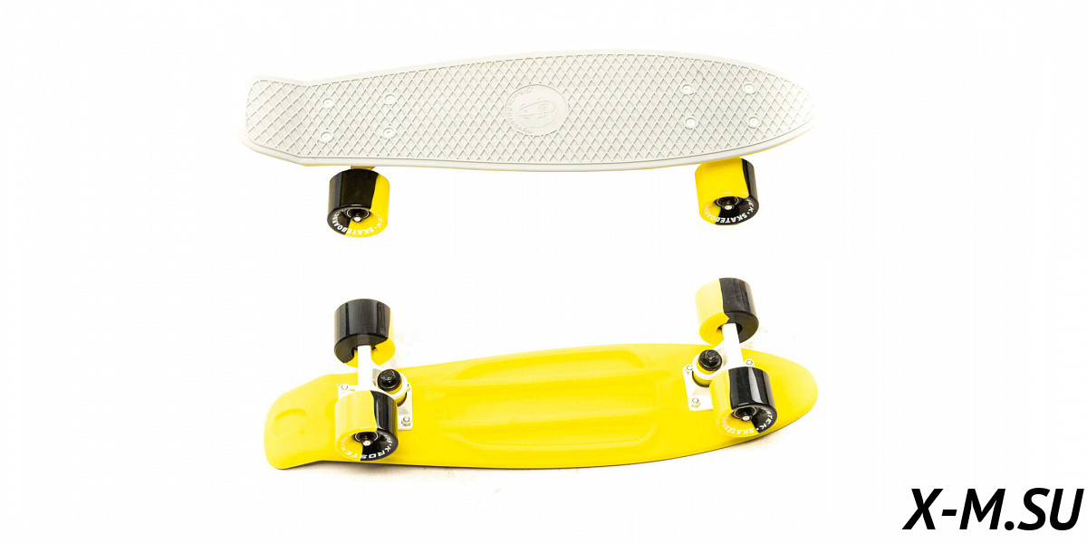 Скейтборд KROSTEK 22" пластик PC22 #9 / BLACK / YELOW Скейтборд KROSTEK 22" пластик PC22 #9 / BLACK / YELOW