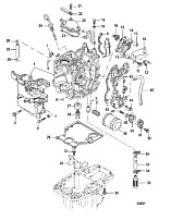 Блок цилиндров 4-Х ТАКТНОГО ПЛМ MERCURY 15 Carb(2CYL) Серийный номер от 0R235949 и выше